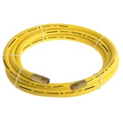 CONTINENTAL 3/8" x 25' Yellow EPDM Rubber Air Hose, 300 PSI, 1/4" FNPSM x FNPSM HZY03830-25-43